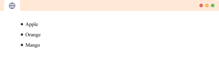 HTML Unordered List An HTML unordered list example
