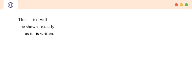 HTML Preformatted Text Text block inside an HTML