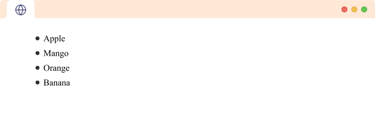 HTML Unordered List An HTML unordered list